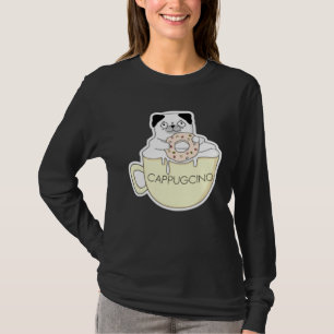 CappugCino Süßer Pug mit einem Keks in einem Cappu T-Shirt
