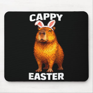 Cappy Ostern lustige Capybara Hasenohren Tier Meme Mousepad