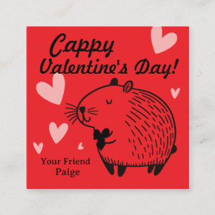 Cappy Valentinstag Capybara Valentinsgruß Begleitkarte