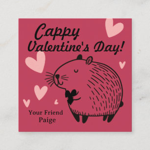 Cappy Valentinstag Capybara Valentinsgruß Begleitkarte