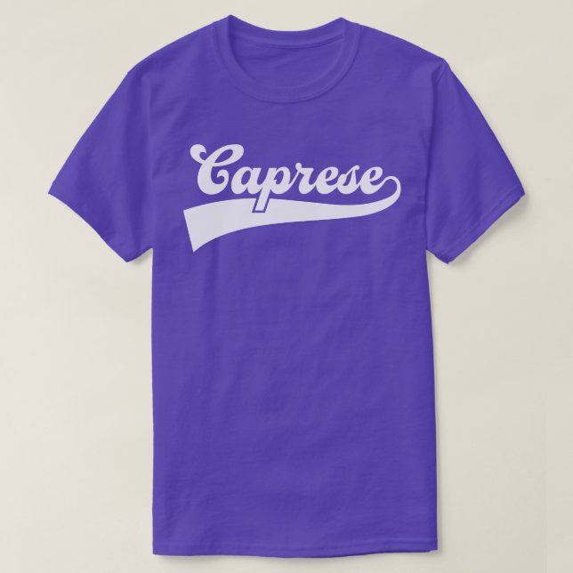 Caprese Mozzarella Basilikum Olivenöl Balsamico Vi T-Shirt (Design vorne)