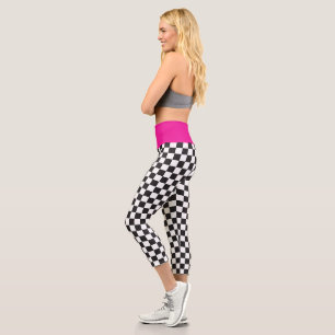 Capri à damiers Leggings Spandex