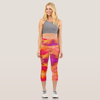 Capri Aquarelle fluide Penciling Art Leggings