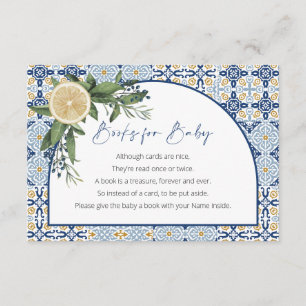 Capri Baby Dusche, Citrus Italienisch, Bücher für  Begleitkarte