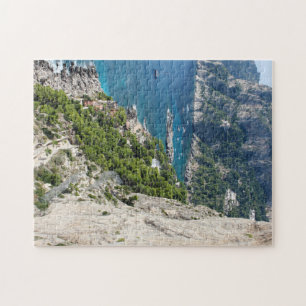 Capri d'en haut : côte et mer turquoise Puzzle f