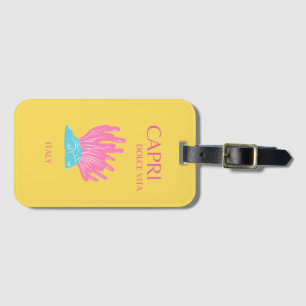 Capri Dolce Vita, Travel Art, Gelb Gepäckanhänger
