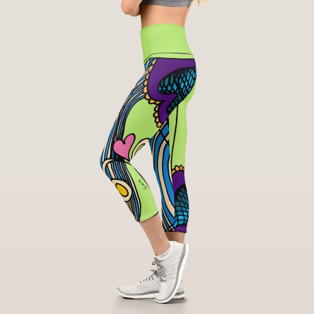 Capri Doodle 1E Colors 1 Leggings (Gauche)