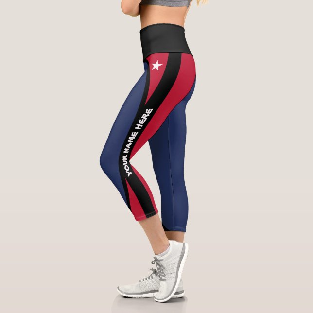 Capri Drapeau Texas Leggings (Gauche)