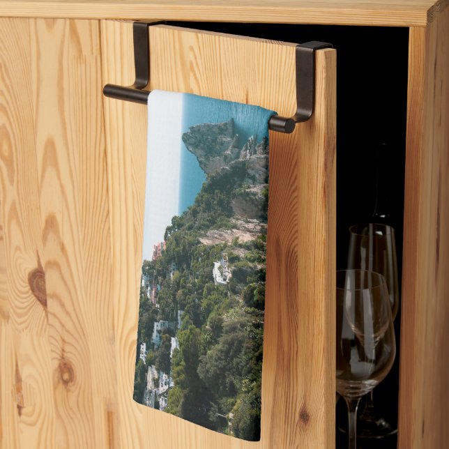 Capri Faraglioni Felsen Blick 1 Geschirrtuch (Drittel gefaltet)