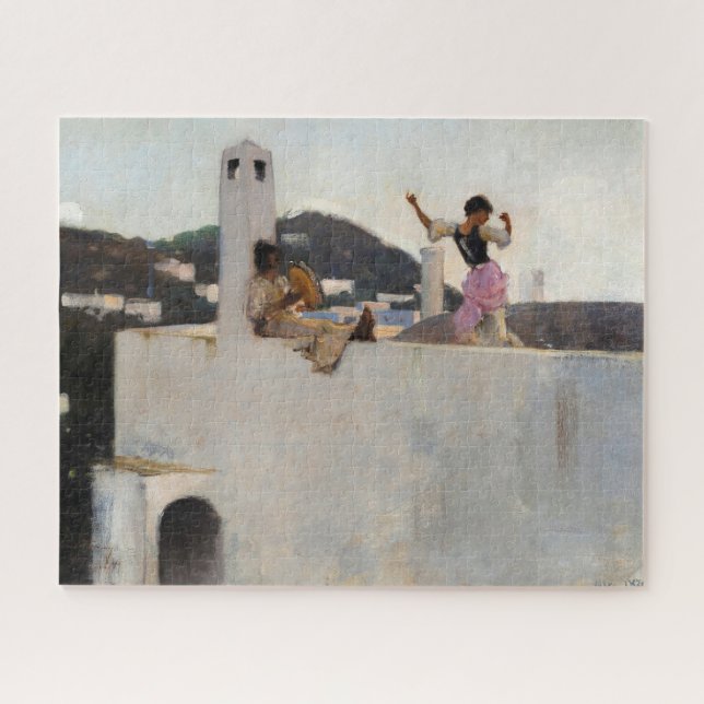 Capri Girl auf dem Dach von John Singer Sargent (Horizontal)