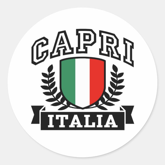 Capri Italia Runder Aufkleber (Vorderseite)