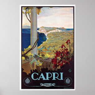 Capri, Italie Poster Vintage voyage