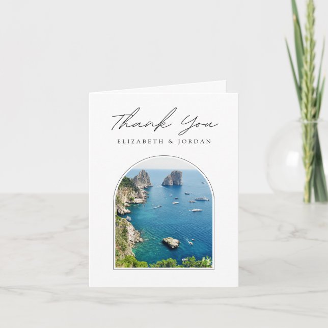Capri Italien Foto Blank Danke Karte (Vorderseite)
