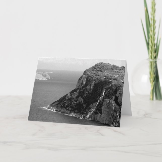Capri, Italien in Schwarzem u. Weiß Karte (Vorderseite)