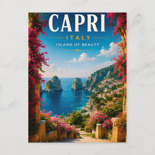 🏝️ Capri Italien Küstenflucht Wohndekoration 🌺 Postkarte