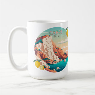 Capri Italien Lemons Mittelmeerinsel Retro Kaffeetasse