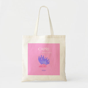 Capri, Italien, Preppy, Pink Tragetasche