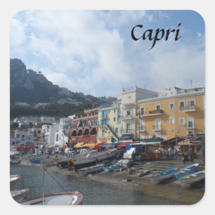 Capri, Italien Quadratischer Aufkleber
