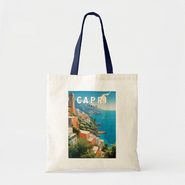 Capri Italien Reisen Kunst Vintag Tragetasche (Vorne)