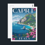 Capri Italien Vintag Postkarte<br><div class="desc">Capri Italien Vintag</div>