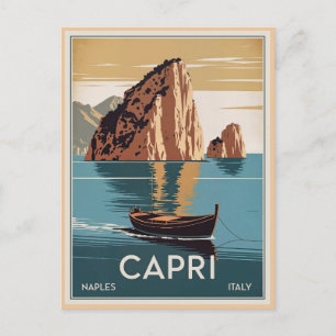 Capri Italien Vintage Italienische Insel Reise Postkarte