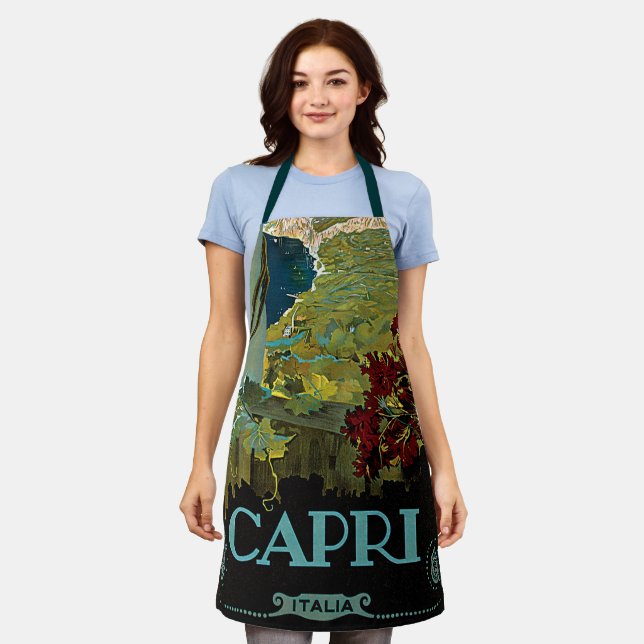 Capri, Italien, Vintage Travel Poster Art Italia Schürze (Getragen)