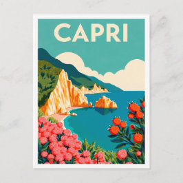 Capri Italy Art vintage Travel Postkarte