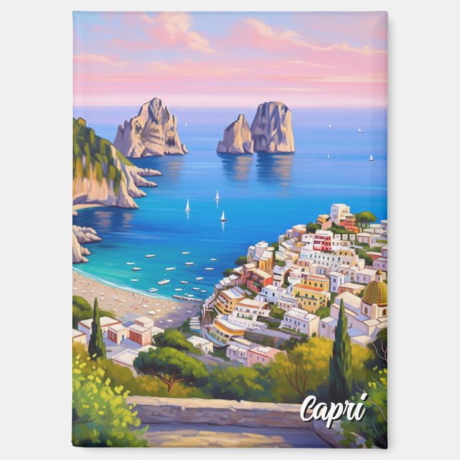 Capri Italy Paiinting Magnet (Vorderseite)