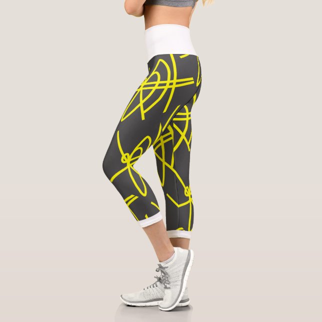 Capri La vie. Concentration. Leggings en art abstrait mi (Gauche)