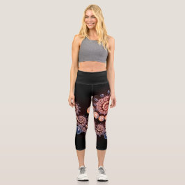 Capri Leggings avec Coquilles et Bulles