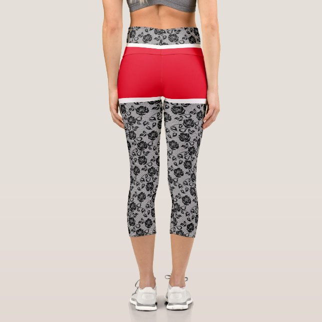 Capri Leggings en dentelle noire Faux (Verso)