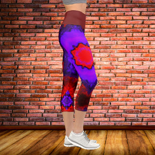 Capri Leggings hippies psychédéliques