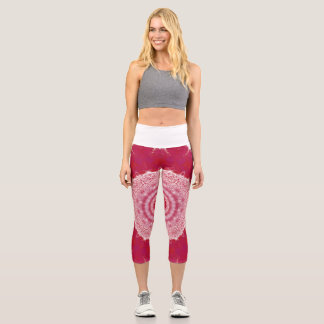 Capri Leggings imprimés Mandala Azalée pour femmes | Hig