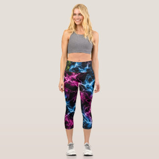 Capri leggings Néon Foudre Marbre – Énergie Électrique