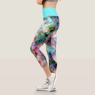 Capri Leggings opalescents avec Motif d'art moderne