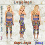 CAPRI LEGGINGS Pink-blau-grünes Mandala-Design<br><div class="desc">Ein Bild in Rosa, Blau, Gelb und Grün (und mehr) macht diese Leggings im Capri-Stil sehr farbenfroh. Erhältlich in fünf Frauengrößen (XS, S, M, L, XL). Siehe "Über dieses Produkt" weiter unten für allgemeine Größen- und Produktinformationen, □ Es kann nicht entfernt oder ersetzt werden. Verwenden Sie die Filter für Farbvarianten...</div>