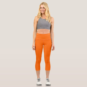 Capri Neon Orange Funky Leggings
