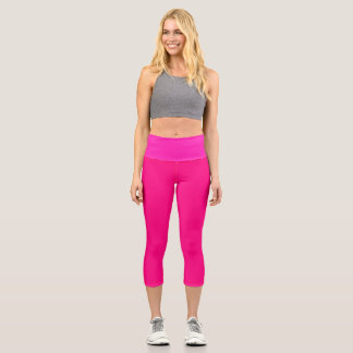 Capri Neon Pink Funky Leggings