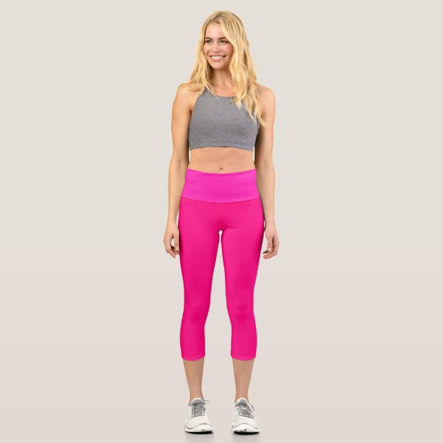 Capri Neon Pink Funky Leggings (Recto)