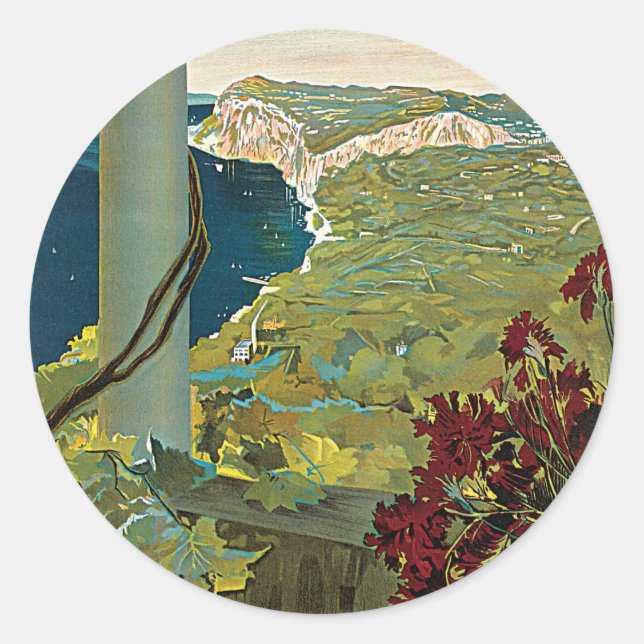 Capri Runder Aufkleber (Vorderseite)