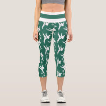 Séoul Spirit Sports Leggings Blanc sur Vert