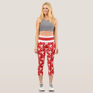 Capri Séoul Spirit Sports Leggings Rouge