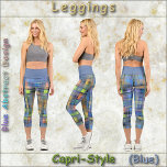 CAPRI STIL LEGGINGS - Blaues abstraktes Design<br><div class="desc">Dieses "Blue Abstract Design" Bild wird auf diesen bunten Leggings gezeigt. Erhältlich in fünf Frauengrößen (XS, S, M, L, XL). Siehe "Über dieses Produkt" unten für allgemeine Größen- und Produktinformationen. Das Bild deckt das gesamte Leggings-Paar ab, mit Ausnahme des Hochbündchens. Das Bild kann in Größe eingestellt und gedreht werden, um...</div>
