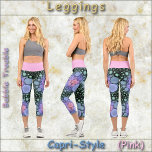 CAPRI-STIL-LEGGINGS - "Bubble Trouble" - Rosa Capri Leggings<br><div class="desc">Ein abstraktes Kunstbild mit dem Titel "Blubble Trouble" wird auf diesen farbenfrohen Capri Style Leggings gezeigt. Erhältlich in fünf Frauengrößen (XS, S, M, L, XL). Siehe "Über dieses Produkt" Beschreibung unten für allgemeine Größen und Produktinformationen. Das abstrakte Bild deckt standardmäßig das gesamte Paar ab. _ Sie kann in Größe und...</div>