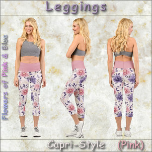CAPRI STYLE LEGGINGS - Blume Pink & Blue #2