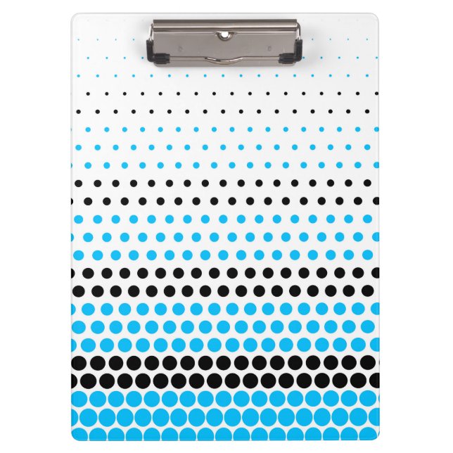 Capri und Black Polka Dot Klemmbrett (Vorderseite)
