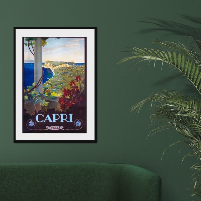 Capri Vintages italienisches Reiseplakat Poster (Capri Italy vintage travel poster)