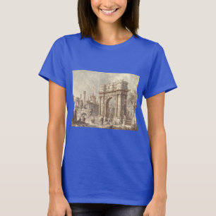 Capriccio mit einem römischen Triumphbogen T-Shirt