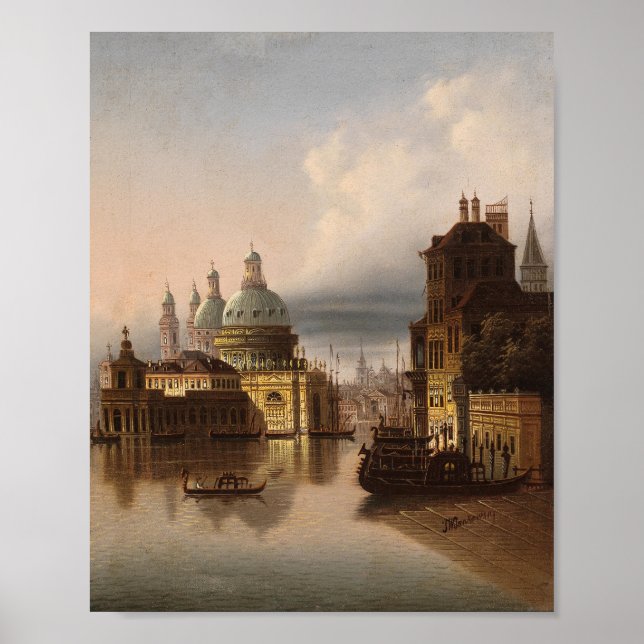 Capriccio, Venedig | Johann Wilhelm Jankowsky Poster (Vorne)