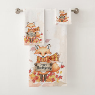 Caprice d'automne – Renard de Thanksgiving avec fe